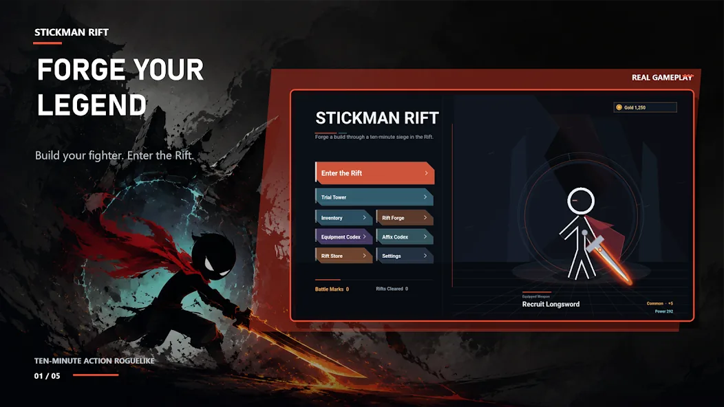 Stickman Rift combat screenshot 1